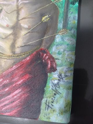 Dipinto olio su tela Fiore d'Amore 