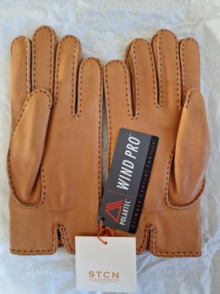 Para de guantes piel