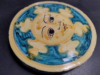 Maiolica originale Sole - E. Boria Caltagirone VTG