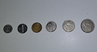 Colección de monedas de peseta de Franco.