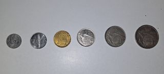 Colección de monedas de peseta de Franco.