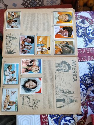 Álbum cromos hombre raza y costumbre