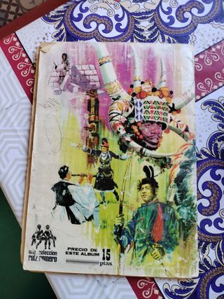 Álbum cromos hombre raza y costumbre