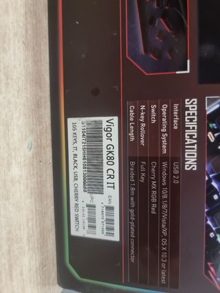 Gaming Keybord Msi Vigore gk80 
