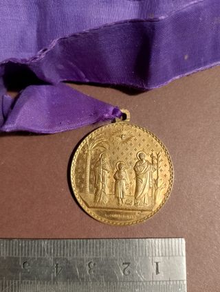 GRAN MEDALLA MEDALLITA COBRE RELIGIOSA