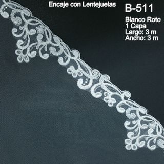 Velo Novia Largo con Encaje Lentejuelas