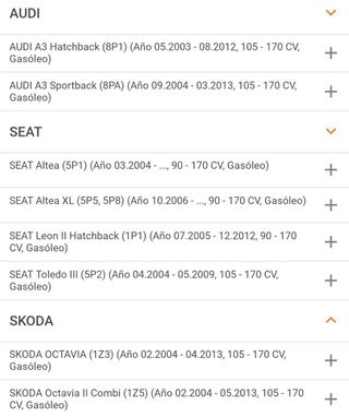 Filtro de combustible grupo VAG
