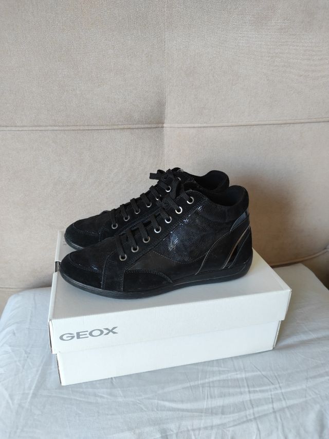 Zapatillas altas Geox negras de piel