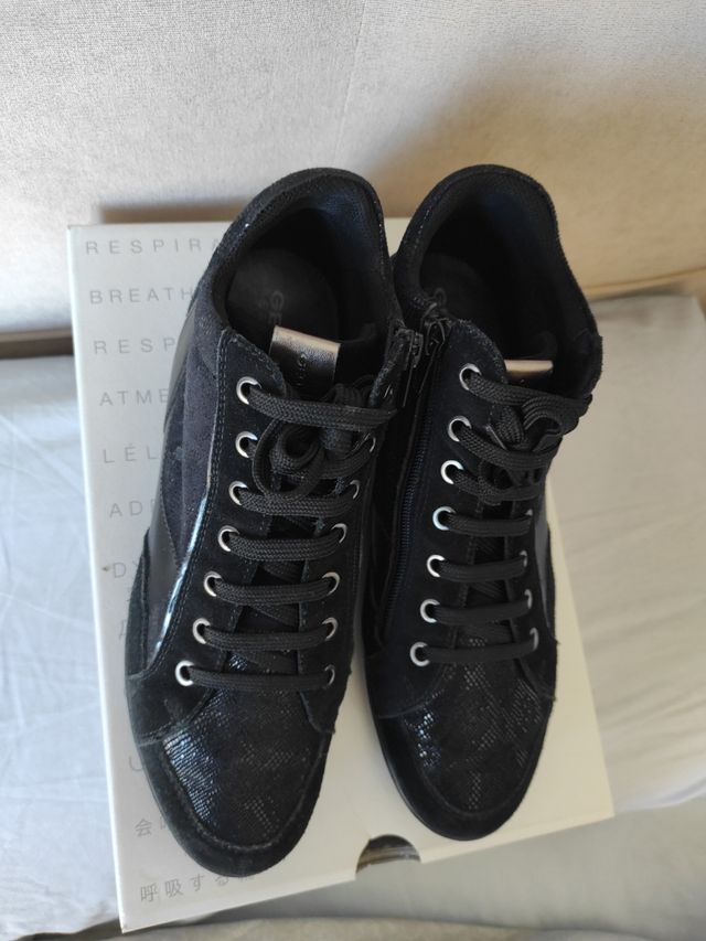 Zapatillas altas Geox negras de piel