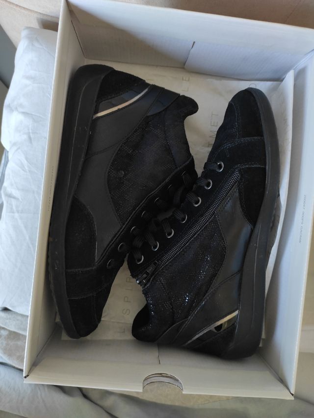 Zapatillas altas Geox negras de piel