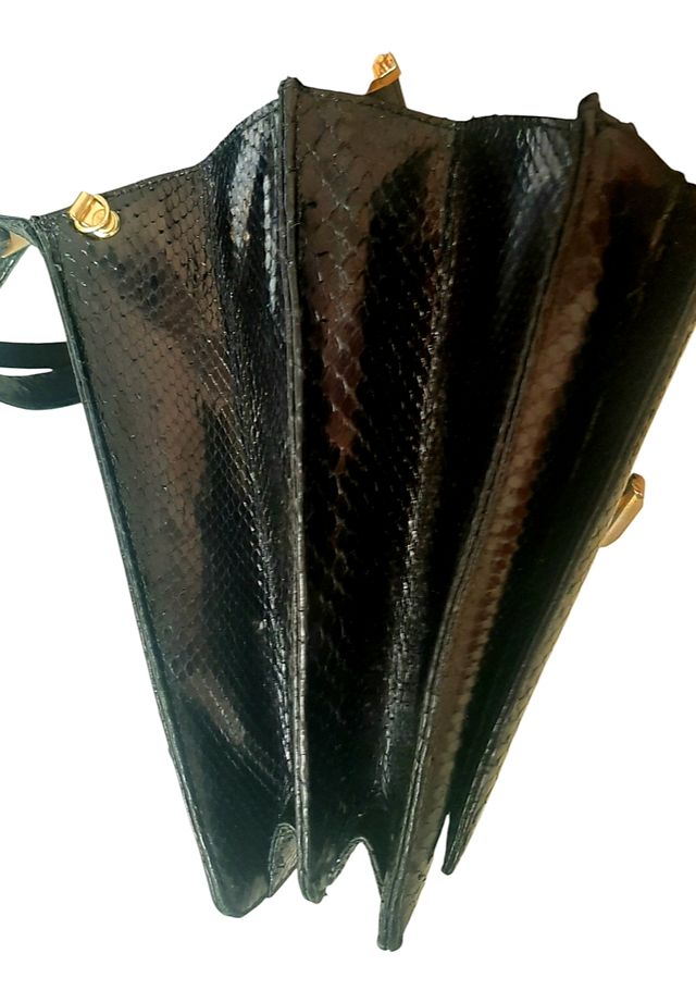 Bolso pitón 1960 1970 increíble