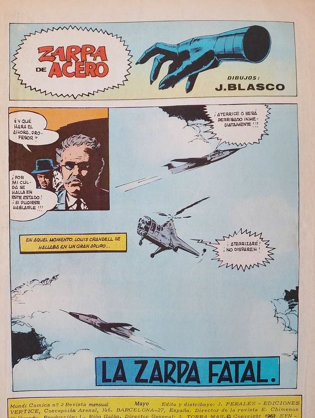 Cómic Clásico ZARPA DE ACERO Nº 2 Mundicomics