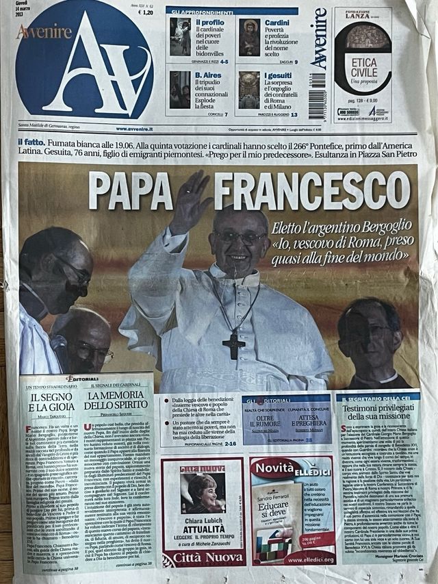 Avvenire papa francesco
