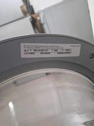 Lavadora SIEMENS 8KG 63L CARGA frontal 