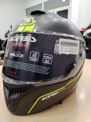 CASCO ACERBIS TARMAK CARBONO GRAPHIC NEGRO/FLUOR