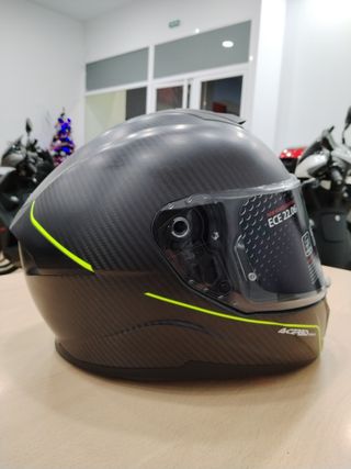 CASCO ACERBIS TARMAK CARBONO GRAPHIC NEGRO/FLUOR