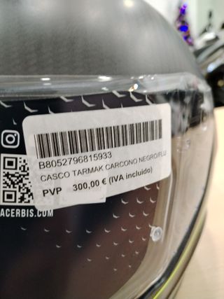 CASCO ACERBIS TARMAK CARBONO GRAPHIC NEGRO/FLUOR