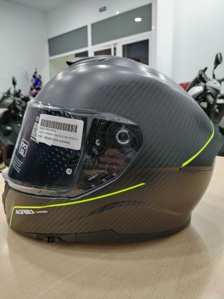 CASCO ACERBIS TARMAK CARBONO GRAPHIC NEGRO/FLUOR