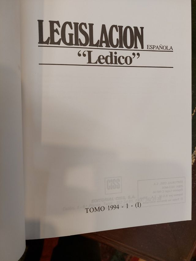 Tomos legislacion jurispruddncia LEDICO