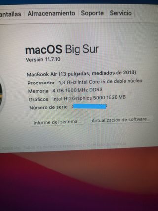 MACBOOK AIR 13 MID 2013 A1466