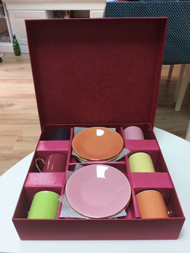 Juego café porcelana fina