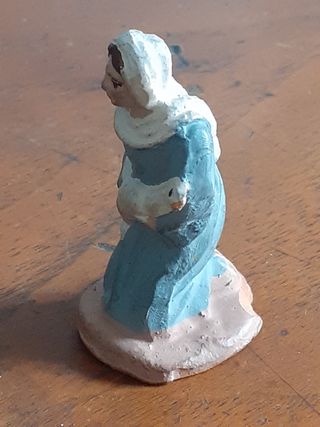 Figura pesebre barro pastora
