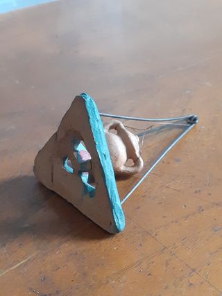 Figura pesebre barro hoguera