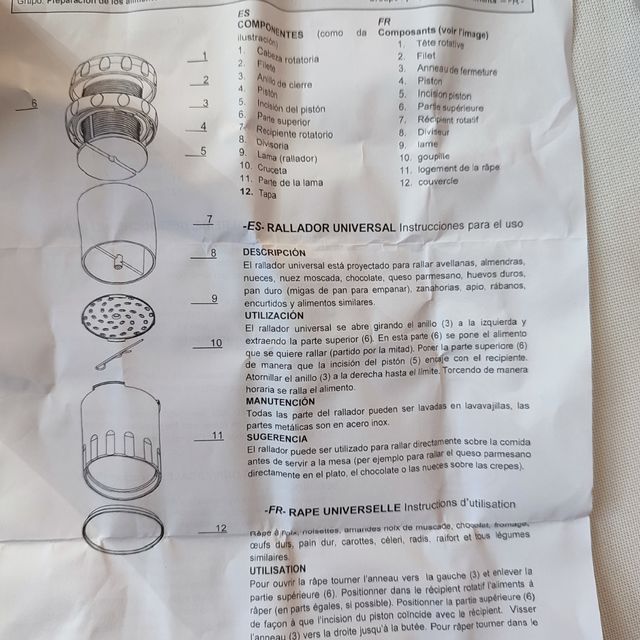 Rallador universal Status