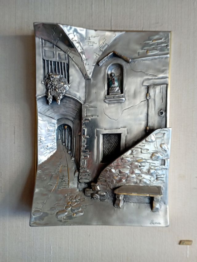 Quadro in argento a rolievo