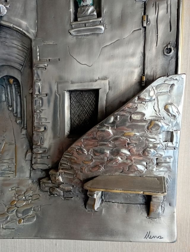 Quadro in argento a rolievo