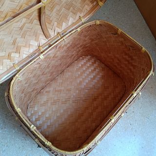 Baúl de mimbre artesanal bohemio