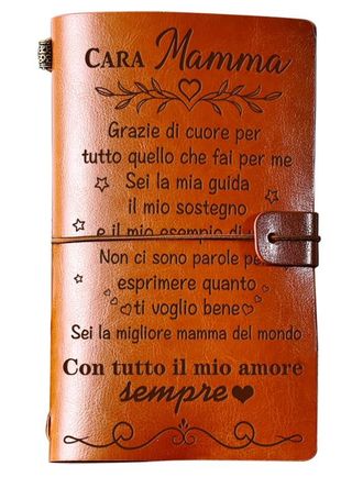 Regalo Mamma Diario pelle 140 pagine figli