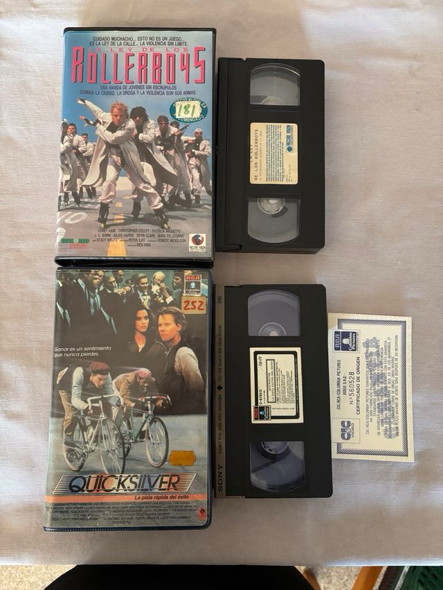 Lote de 2 peliculas vhs videoclub
