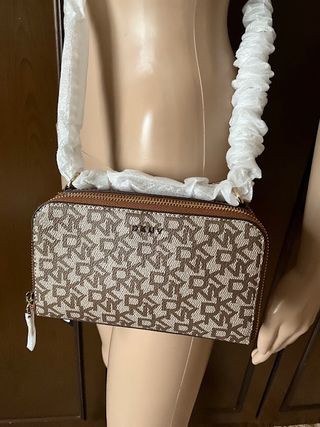 Borsa a spalla DKNY Donna, colore chino caramello