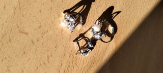 Set de pendientes y anillo con perla