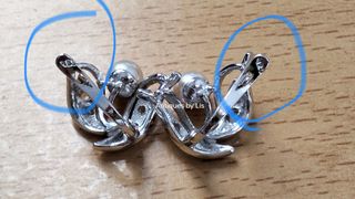 Set de pendientes y anillo con perla