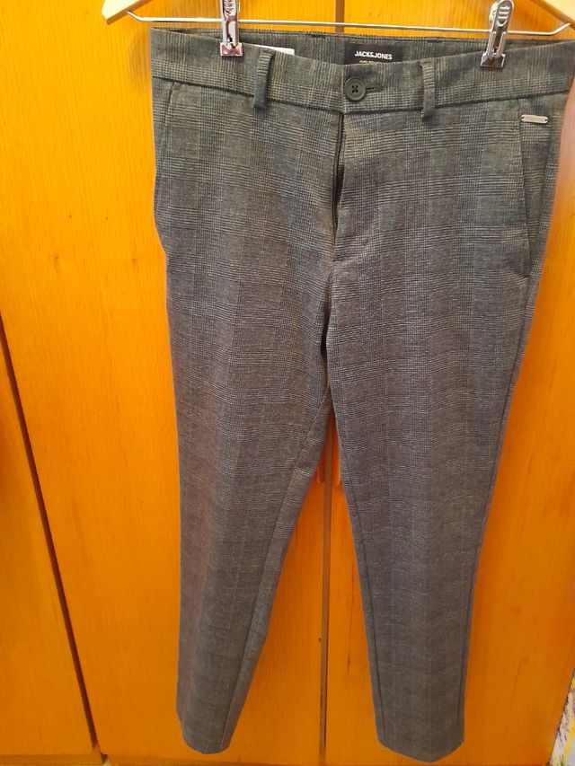 Pantalón slim a cuadros Jack & Jones