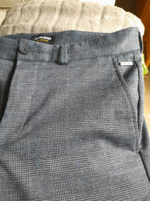 Pantalón slim a cuadros Jack & Jones