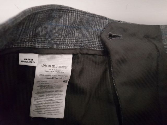Pantalón slim a cuadros Jack & Jones