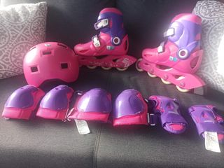 Patines línea + protecciones