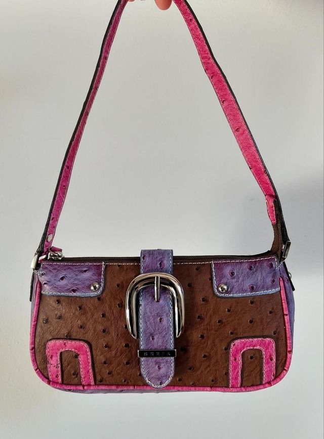 Borsa Guess Vintage in Pelle Struzzo Colori Unica