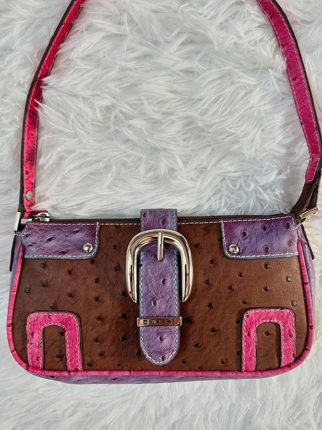 Borsa Guess Vintage in Pelle Struzzo Colori Unica