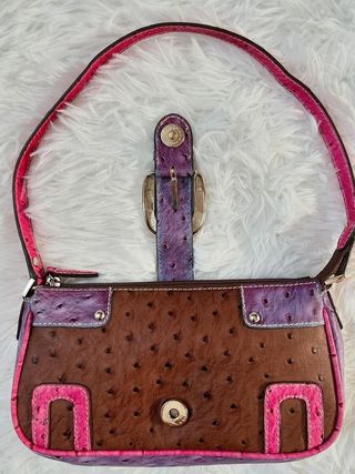 Borsa Guess Vintage in Pelle Struzzo Colori Unica