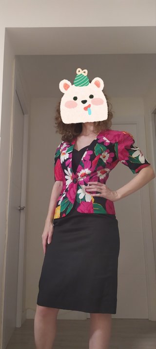 Chaqueta estampada estilo 80's