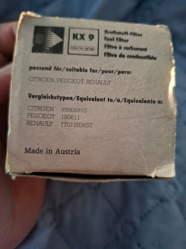 Filtro combustible  Peugeot