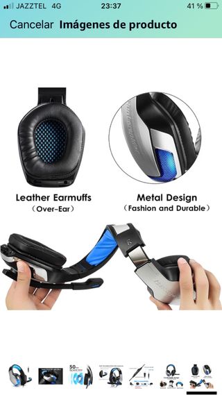 Cascos Auriculares Gaming para PS4/PS5/XboxOne/PC