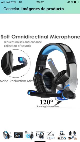 Cascos Auriculares Gaming para PS4/PS5/XboxOne/PC