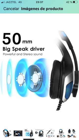 Cascos Auriculares Gaming para PS4/PS5/XboxOne/PC