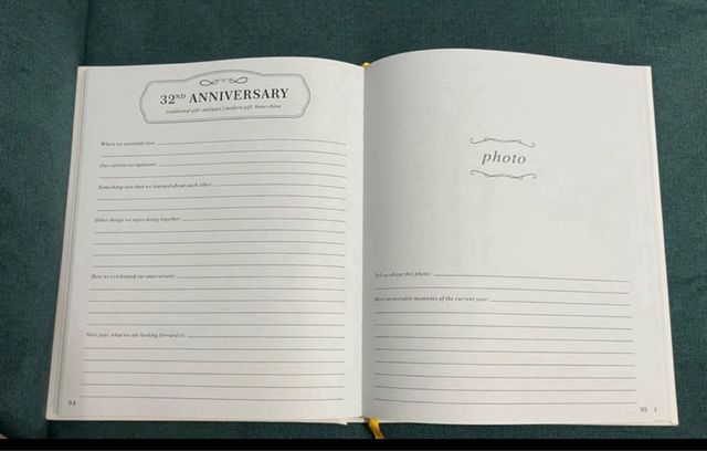 Libro degli anniversari di matrimonio