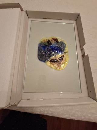quadro vetrofusione 44x30 opera realizzata a mano